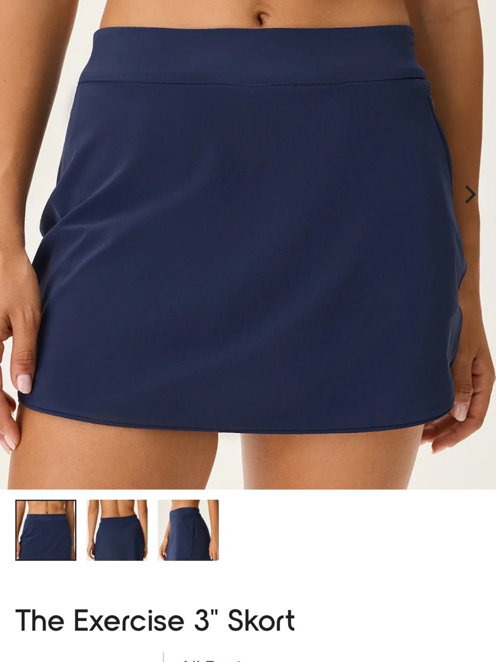 OUTDOOR VOICES The Exercise 3" Athletic Sporty Skort - Navy